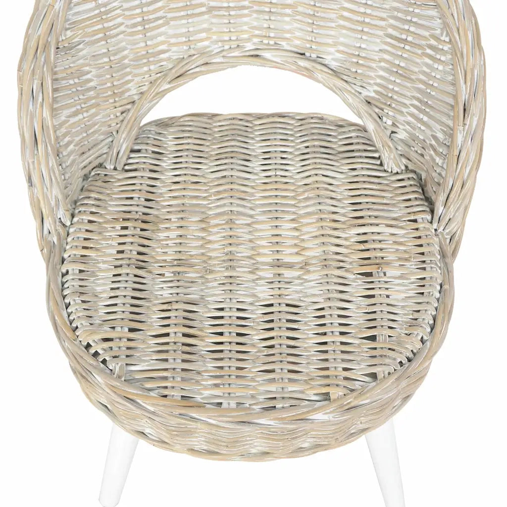 Poltrona-Divano Sedia-Poltroncina in Rattan Kubu Bianco