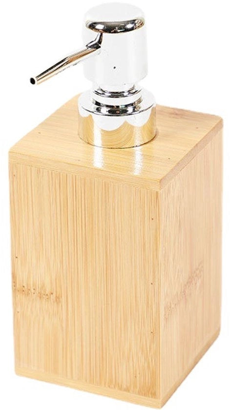 Benodigdheden per bagno in bambù per uso professionale, dispenser di sapone, scatola di sapone per uso domestico, gel doccia e flacone di shampoo