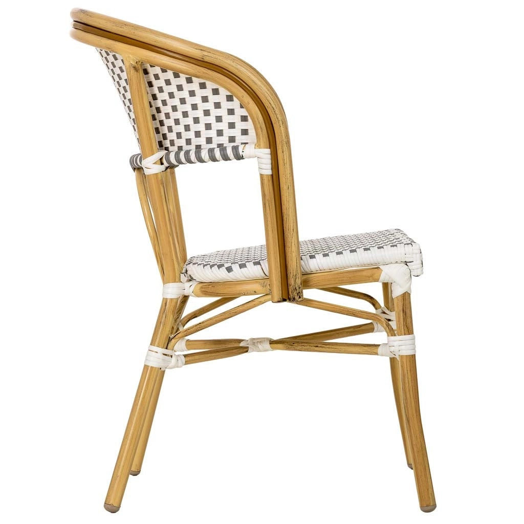 Sedia in rattan bianco 50x61x86h cm
