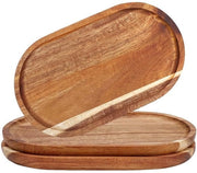 Piatto di servizio multifunzionale in legno di acacia - 20x11,8cm - con coperchio - per servizio di formaggi e conserve - di alta qualità naturale - con contenitore per gioielli