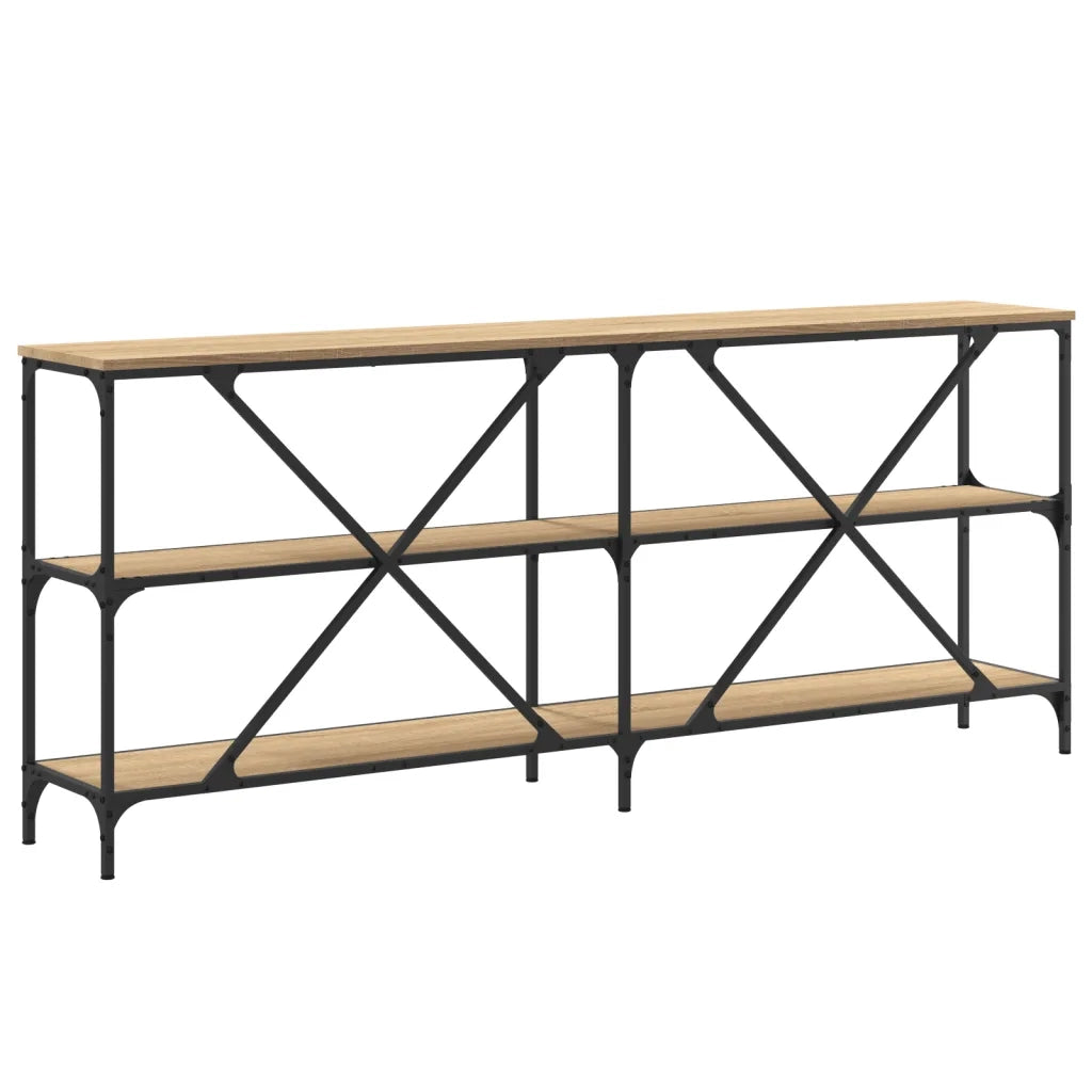 Tavolo Consolle | Tavolo d'Ingresso Rovere Sonoma 180x30x75 cm Multistrato e Ferro