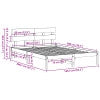 Struttura Letto con Testiera Marrone Cerato 160x200 cm Legno Massello di Pino