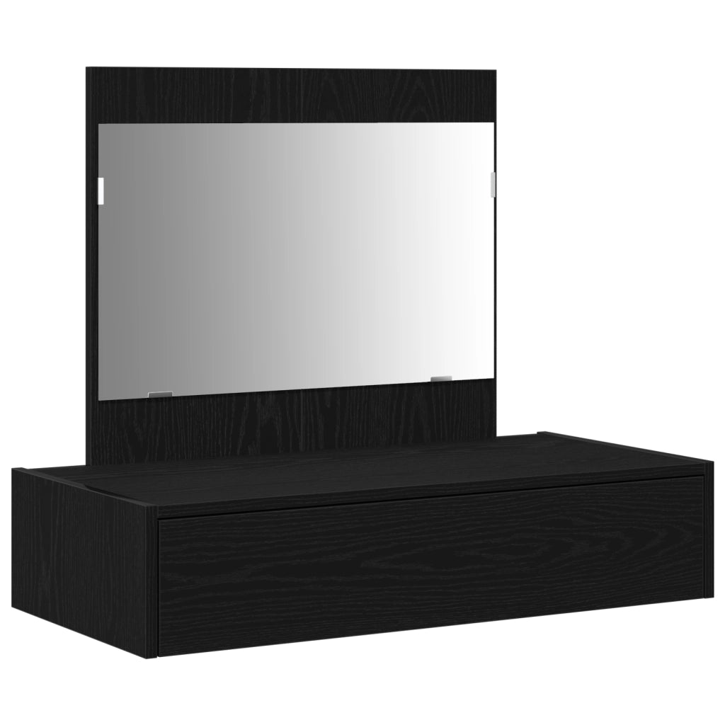 Toeletta Appesa al Muro Rovere Nero 83x40x70 cm