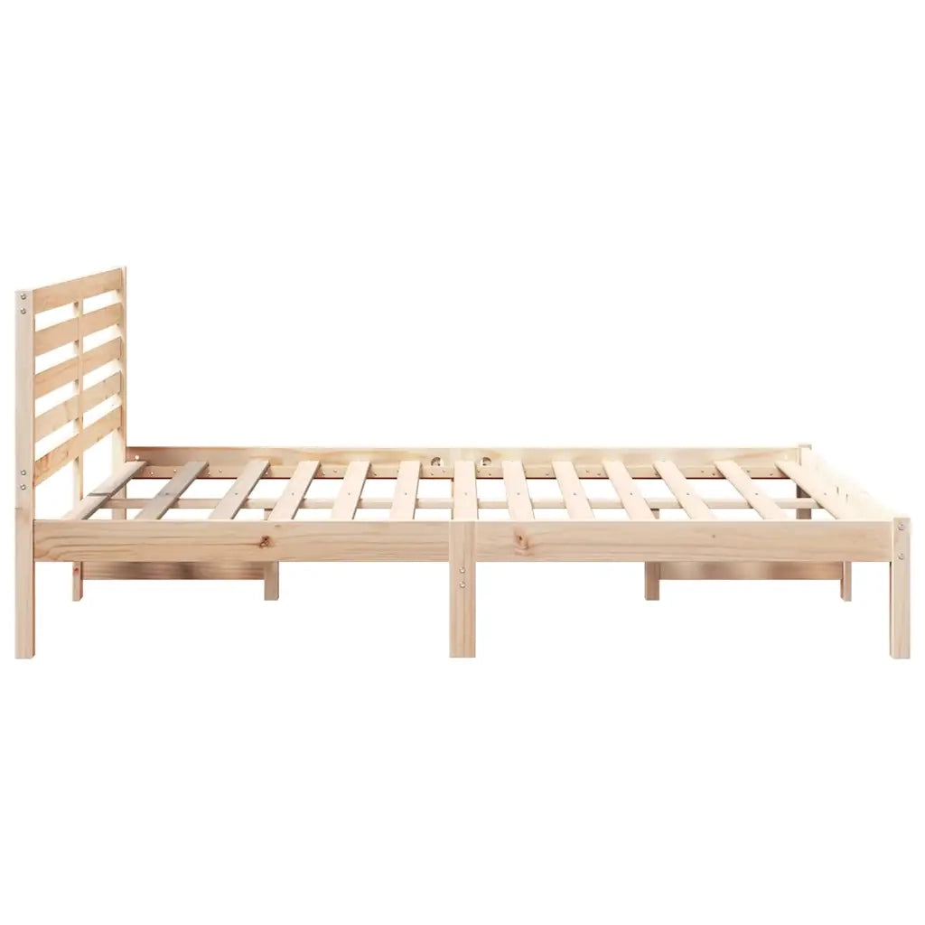 Struttura del letto Marrone 135 x 190 cm Pino massello