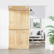 Porta scorrevole Naturale e Bianco 100 x 210 cm 3445106