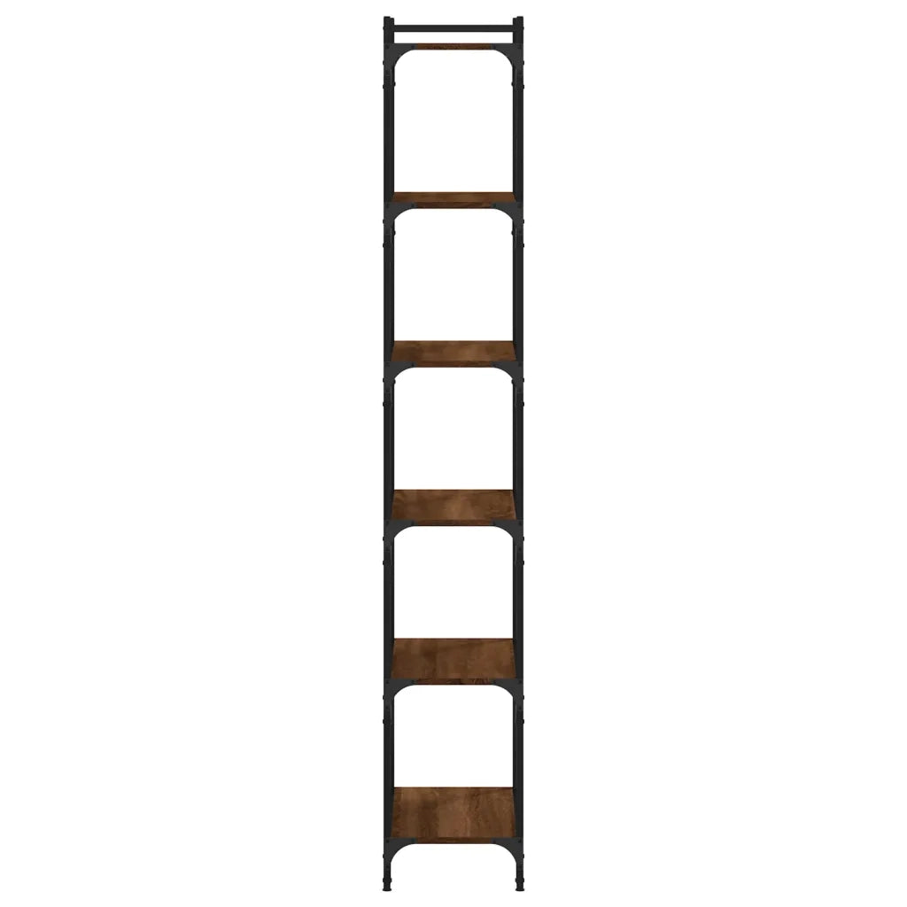 Libreria 6 Ripiani Rovere Marrone 60x30x188cm Legno Multistrato 837666
