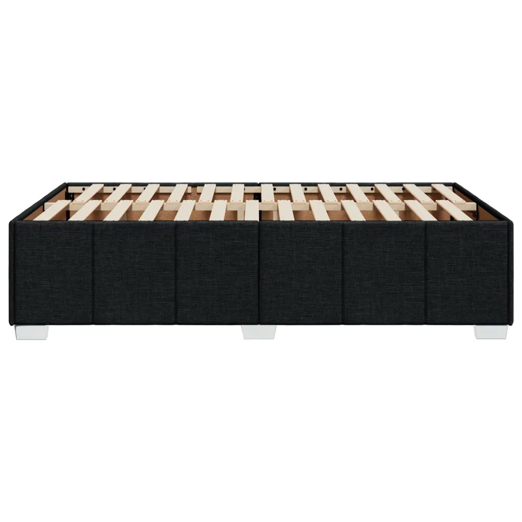 Letto matrimoniale | Letto per adulti | Giroletto senza Materasso Nero 120x200 cm Tessuto