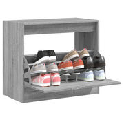 Scarpiera-Scaffale per scarpe Grigio Sonoma 80x42x69 cm in Legno Multistrato