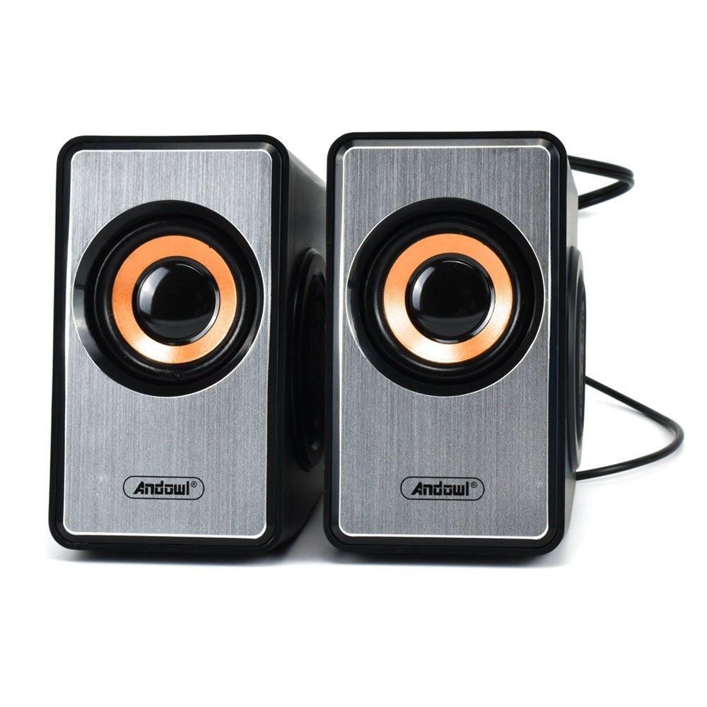 Trade Shop - Mini Altoparlanti Per Computer 2.0 Cablati Con Potenza 3w Jack 3,5 Mm/usb Q-yx16 -