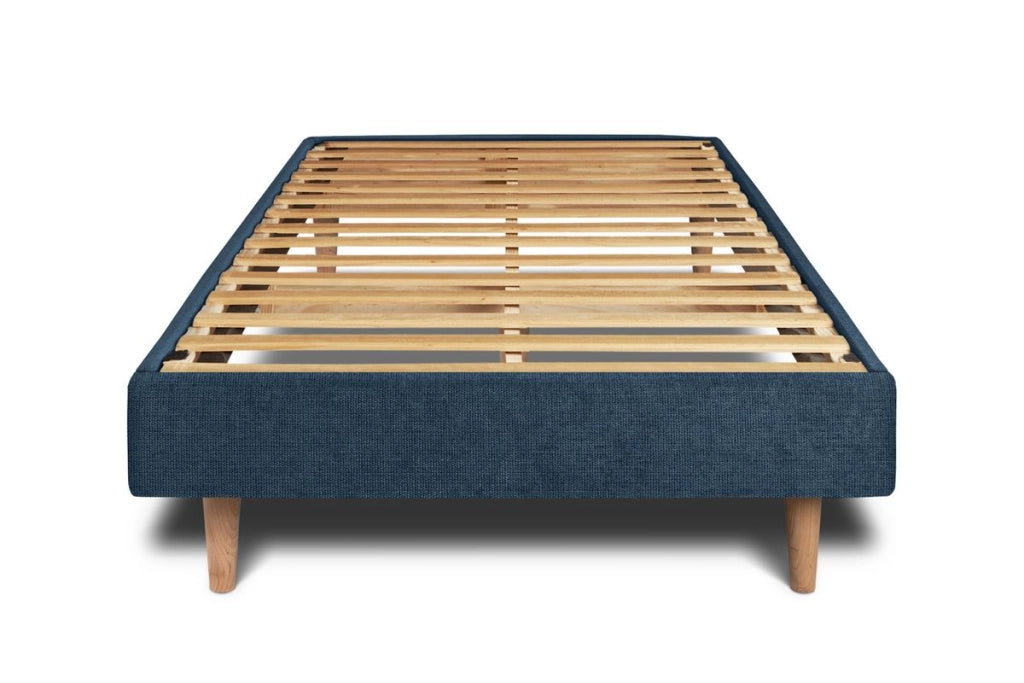 Letto 90x200 cm con testata imbottita - Tessuto Tela opaca