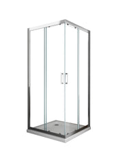 Box doccia 6 mm angolare quadrato profilo cromo reversibile H.190 100x100