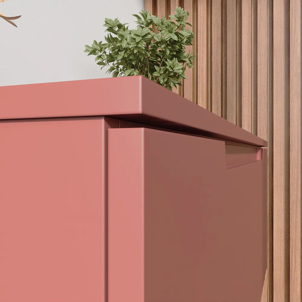 Cassettone scorrevole 90cm terracotta opaco chiusura soft-close | Bako