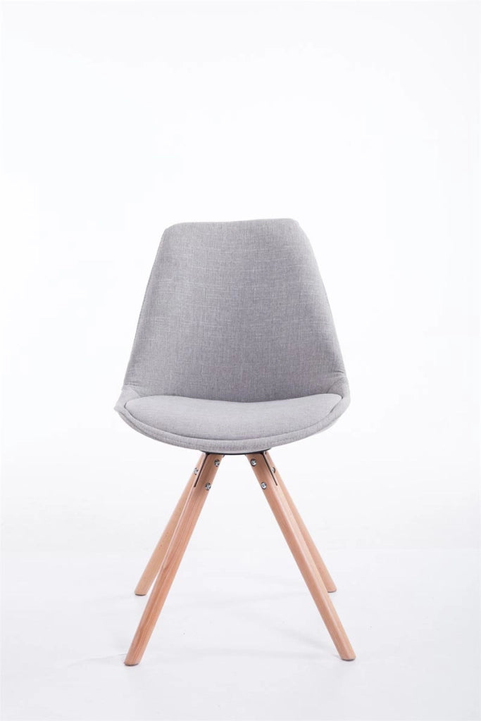 Sedia Toulouse in stoffa gambe tonde grigio,natura