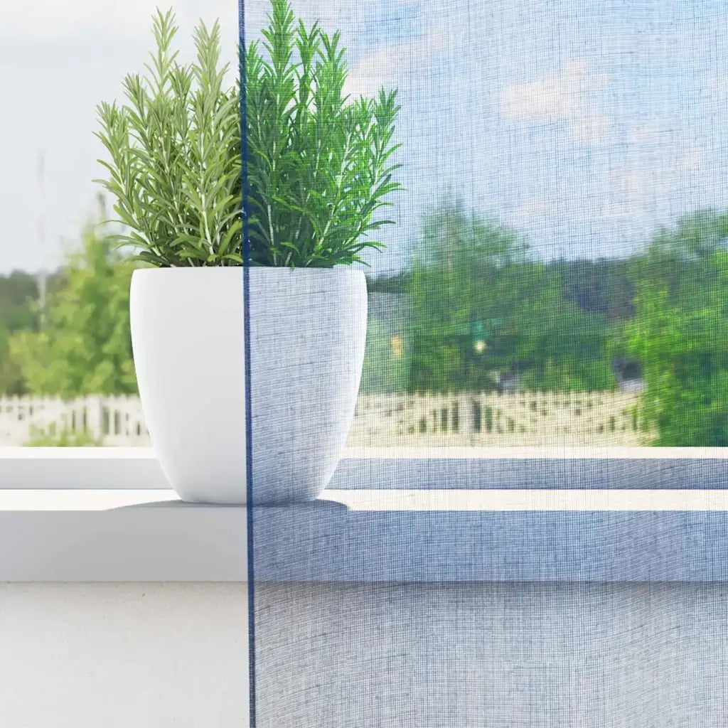 Tende in Voile con Passanti 2 pz Blu Reale 140x260 cm 4102305