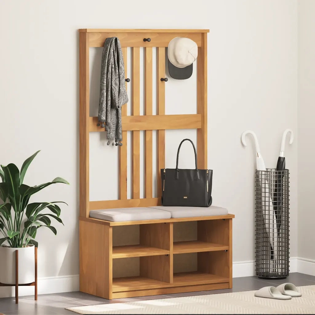 Albero da Ingresso SANDNES 87x40x159,5 cm in Legno di Pino 4010487