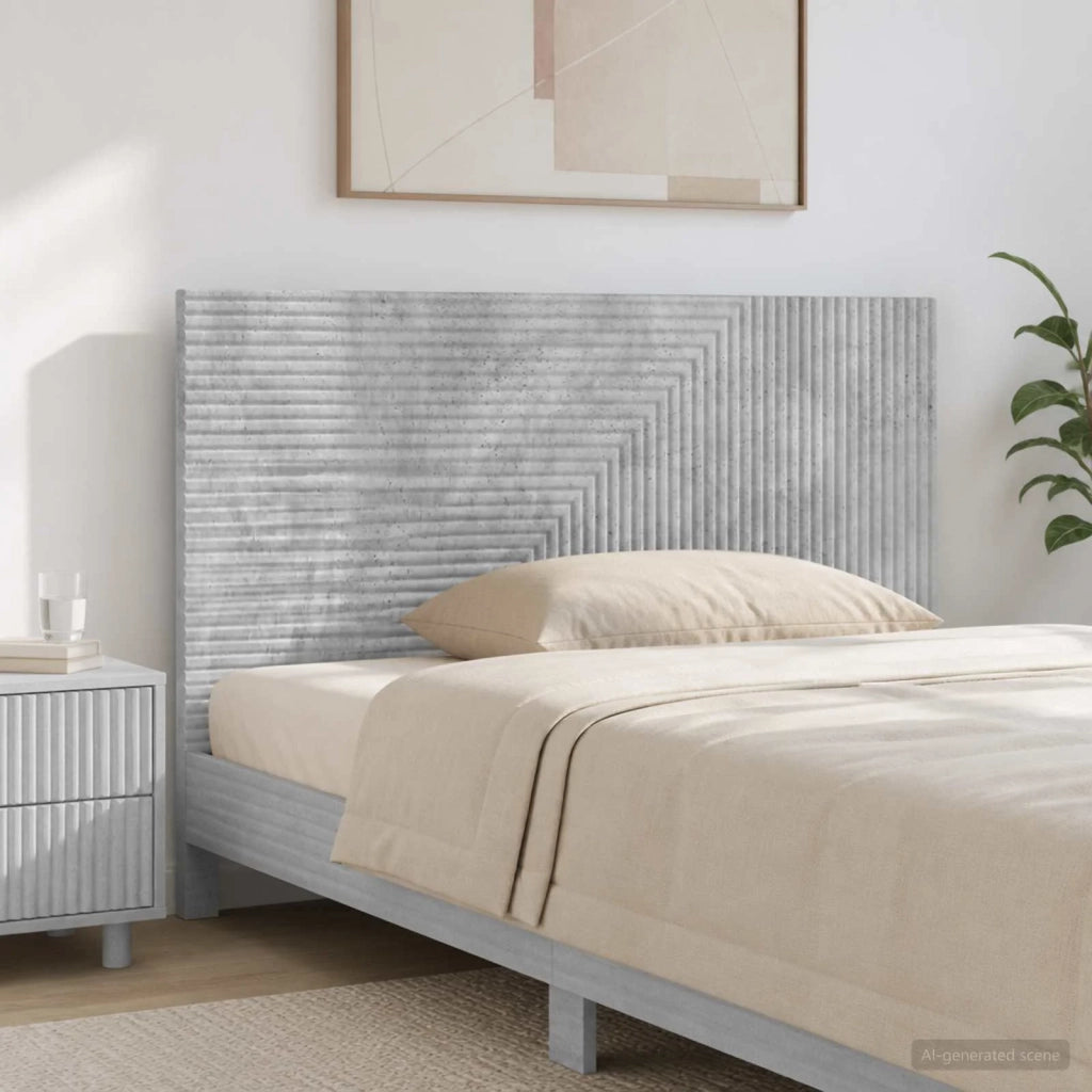 Testiera da Muro HAARLEM Grigio Cemento Legno ingegnerizzato 896978