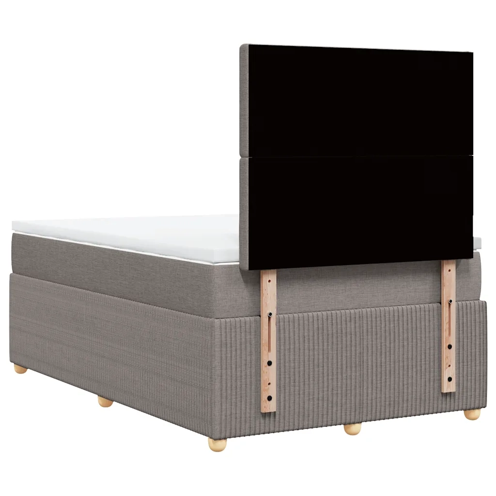 Giroletto a Molle con Materasso Tortora 120x190 cm in Tessuto
