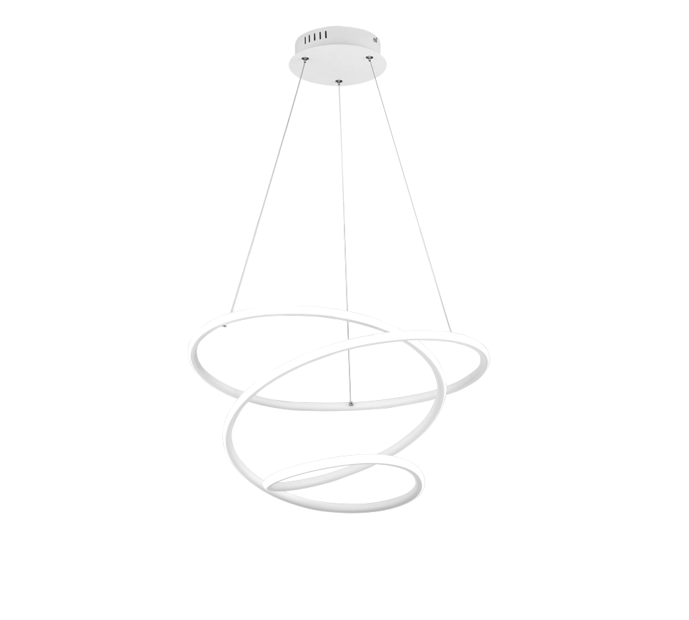 Lampada a sospensione LED, metallo, bianco, D50 cm, Bologna