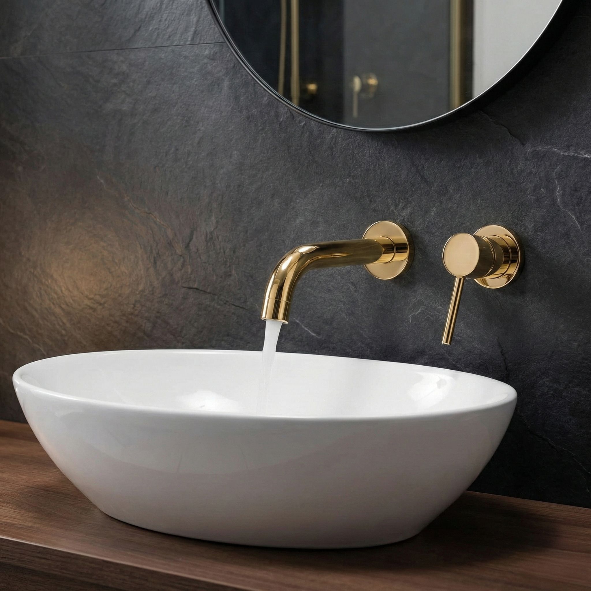 Bocca Di Erogazione Per Miscelatore A Incasso Rea Lungo 20 Cm Gold