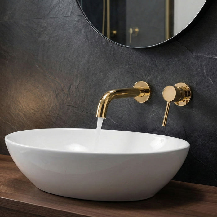 Bocca Di Erogazione Per Miscelatore A Incasso Rea Lungo 20 Cm Gold