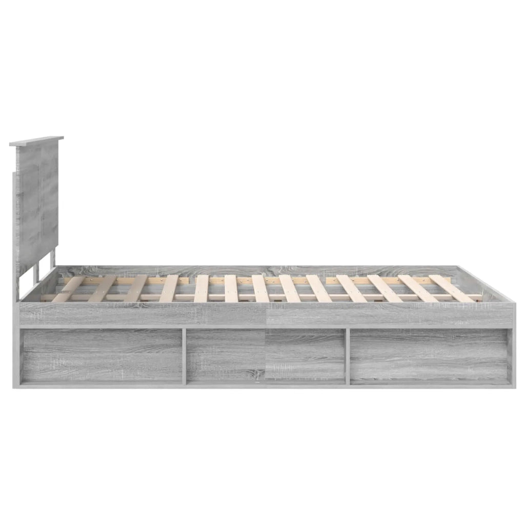 Struttura del letto Grigio Sonoma 150 x 200 cm Pino massello 3409341