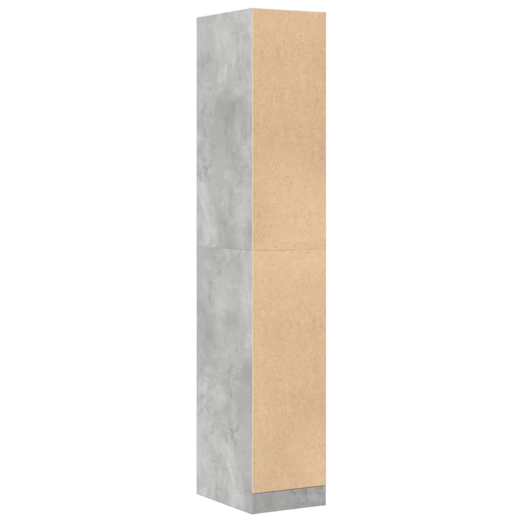 vidaXL Armadietto da Farmacia Grigio Cemento 30x41x174,5 cm Truciolato