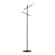 Piantana Contemporaneo Yama Acciaio Nero Bianco 2 Luci E14 Ip20