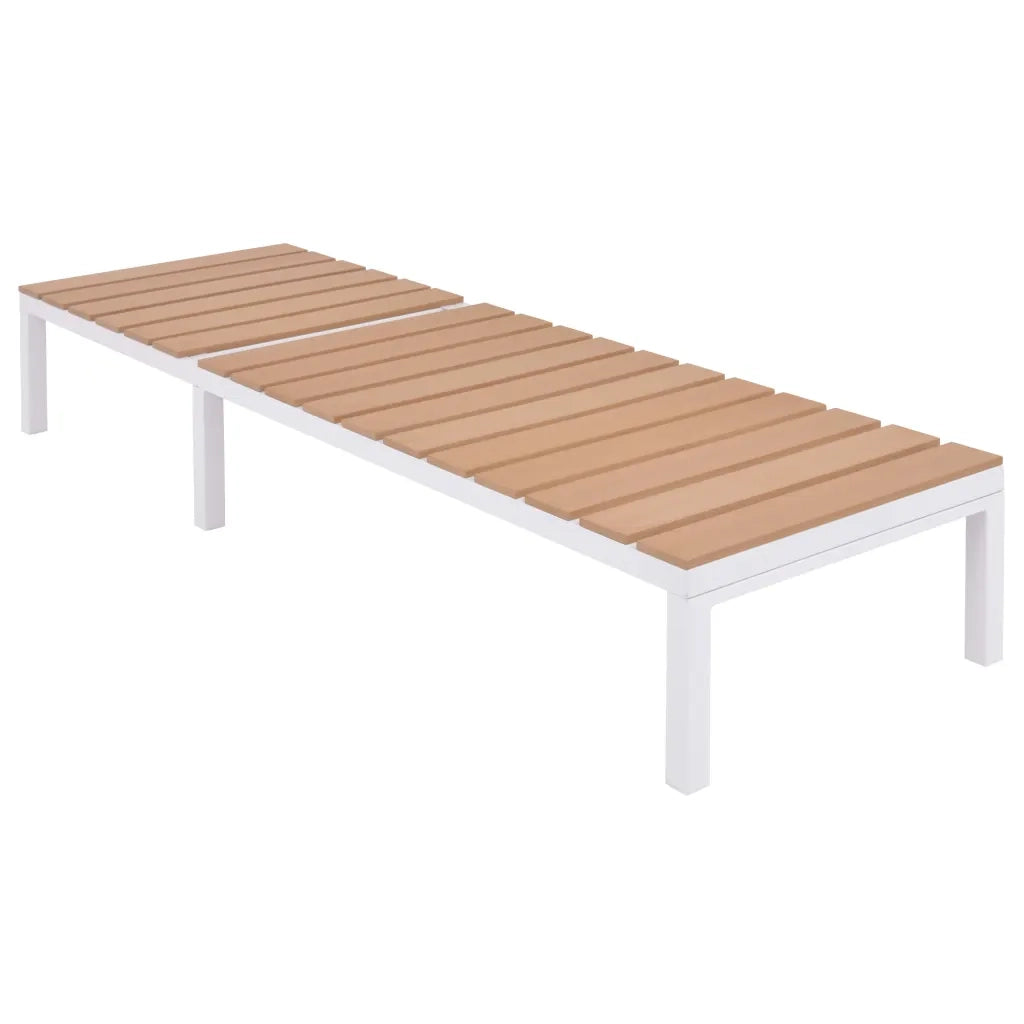 Lettino Prendisole in Alluminio e WPC Marrone cod mxl 21752