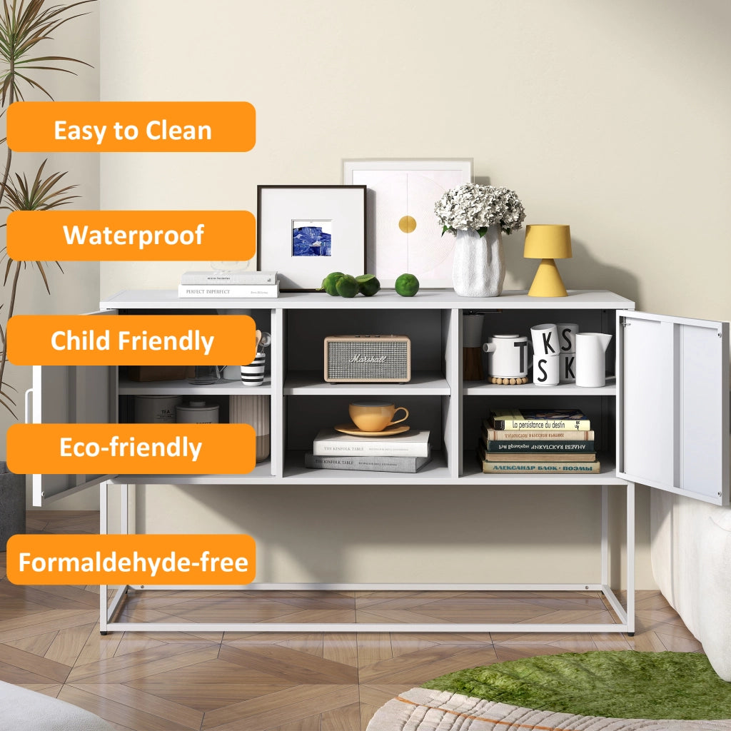 Armadio Bianco in Metallo con Ante ¨C zephmum ¨C 75x120x40 cm