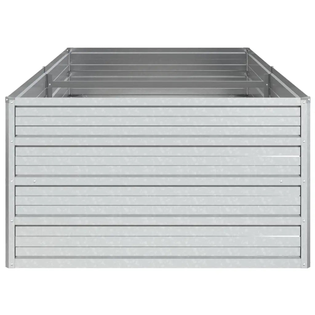 Letto Rialzato Giardino 160x80x45 cm in Acciaio Zincato Argento 316884