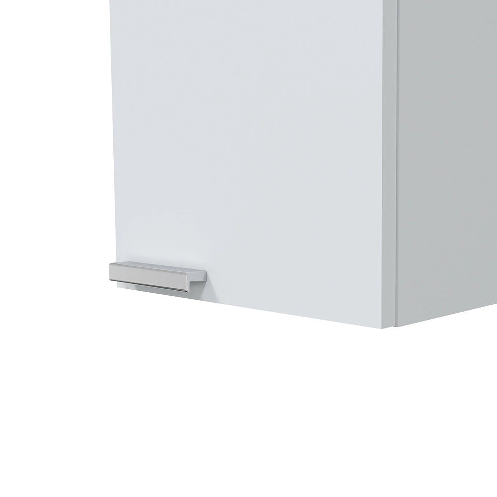 Parga, Mobile Pensile un Ripiano, 30x85h cm Bianco Lucido