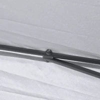 Gazebo 3 x 3 m Tenda da Giardino Pop-up con Tetto Doppio e 4 Zanzariere con Zip, Borsa per il Trasporto Inclusa, Grigio