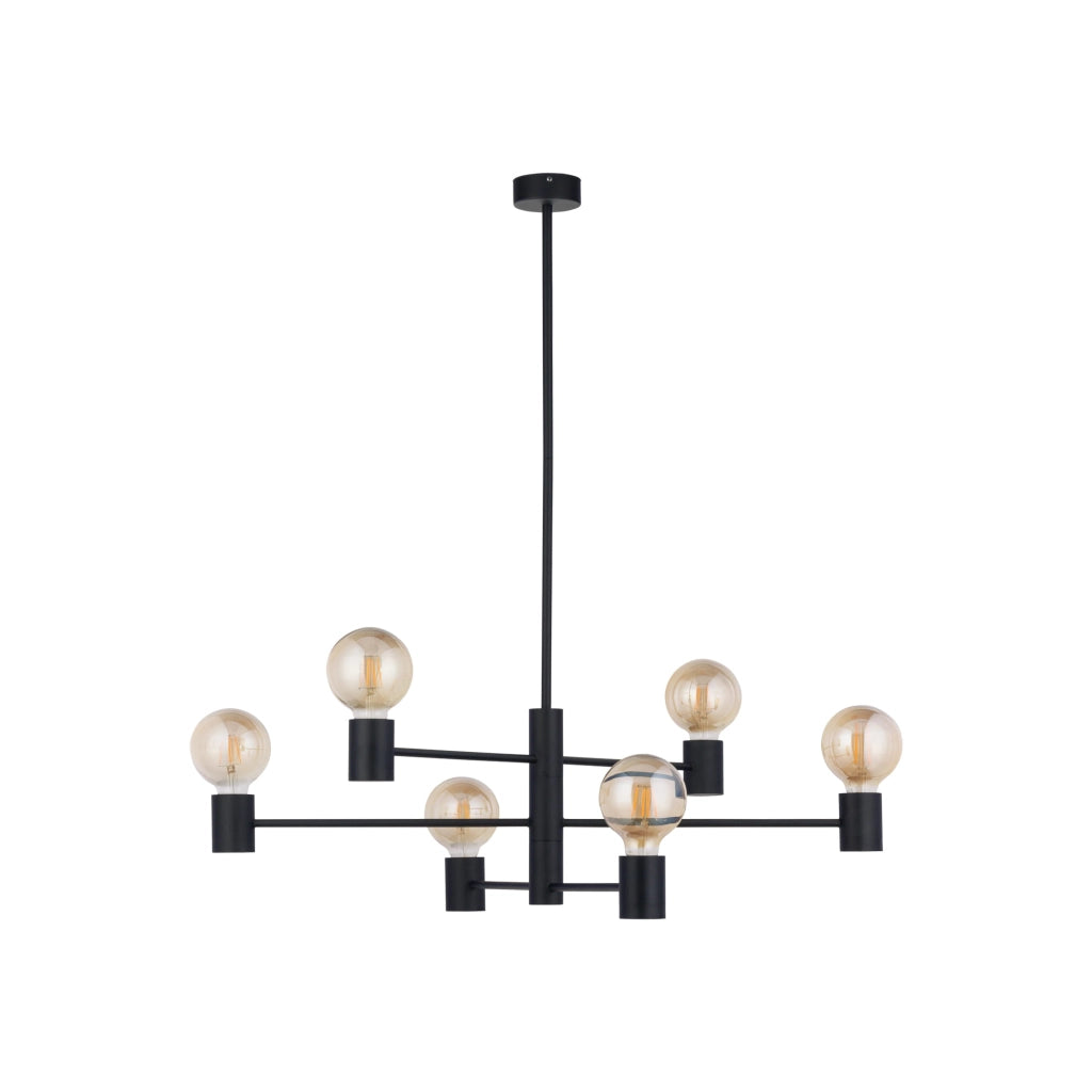 Plafoniera Nowodvorski Radius nera metallo 6xE27 77,5cm