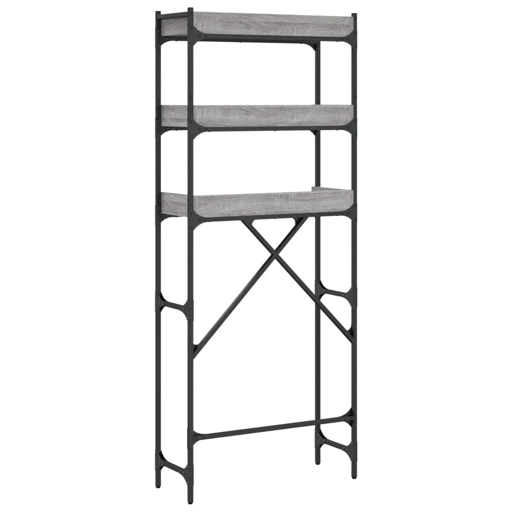 Scaffale per Lavatrice Grigio Sonoma 67x25x163 cm Multistrato CFW8160746