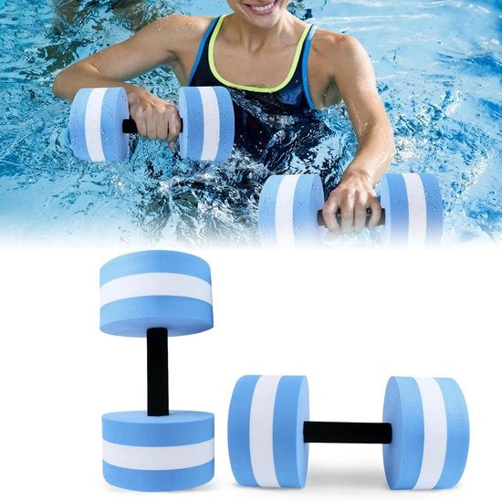 Halter da acqua, manubri acqua, sostegni per piscina per allenamento acquatico, 2 manubri con alta densità schiuma EVA pesi per piscina