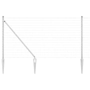 Recinzione da Giardino | Recinzione con Posto Argento 1,2 x 25 m Acciaio