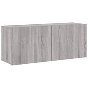 Mobile TV multimediale scaffale TV mobile TV credenza TV sala da pranzo soggiorno camera da letto a parete Sonoma 100 x 30 x 41 cm grigio 02_0028173