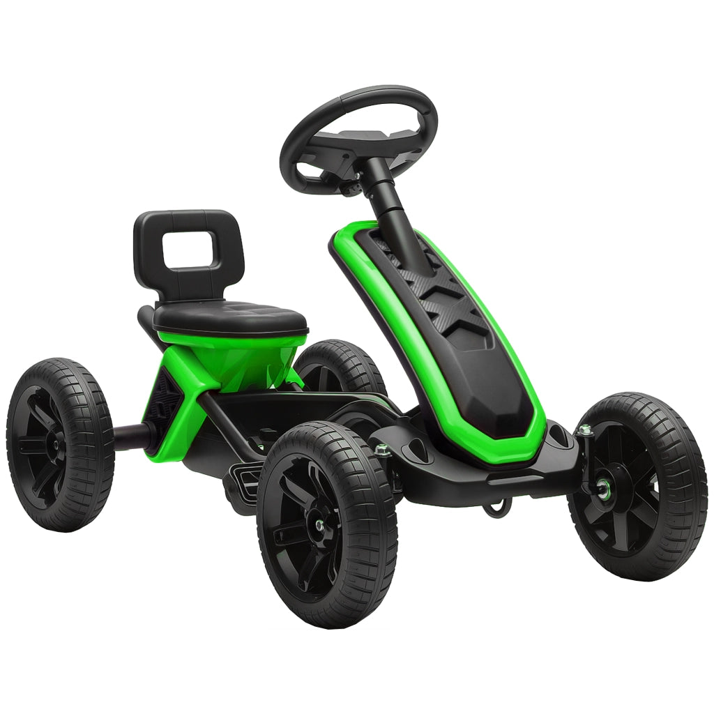 Pedal Car con Ruote Antiscivolo in EVA ¨C zephmum ¨C Verde per Bambini 2-5 Anni