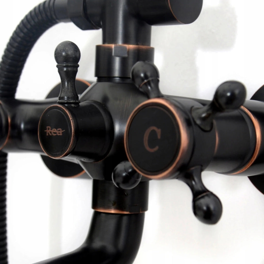 Set Doccia Con Beccuccio Rea Retro Old Black