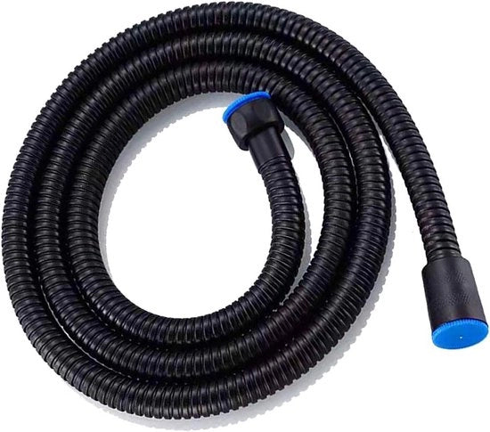 Doucheslang - 1,5 m - acciaio inossidabile - nero