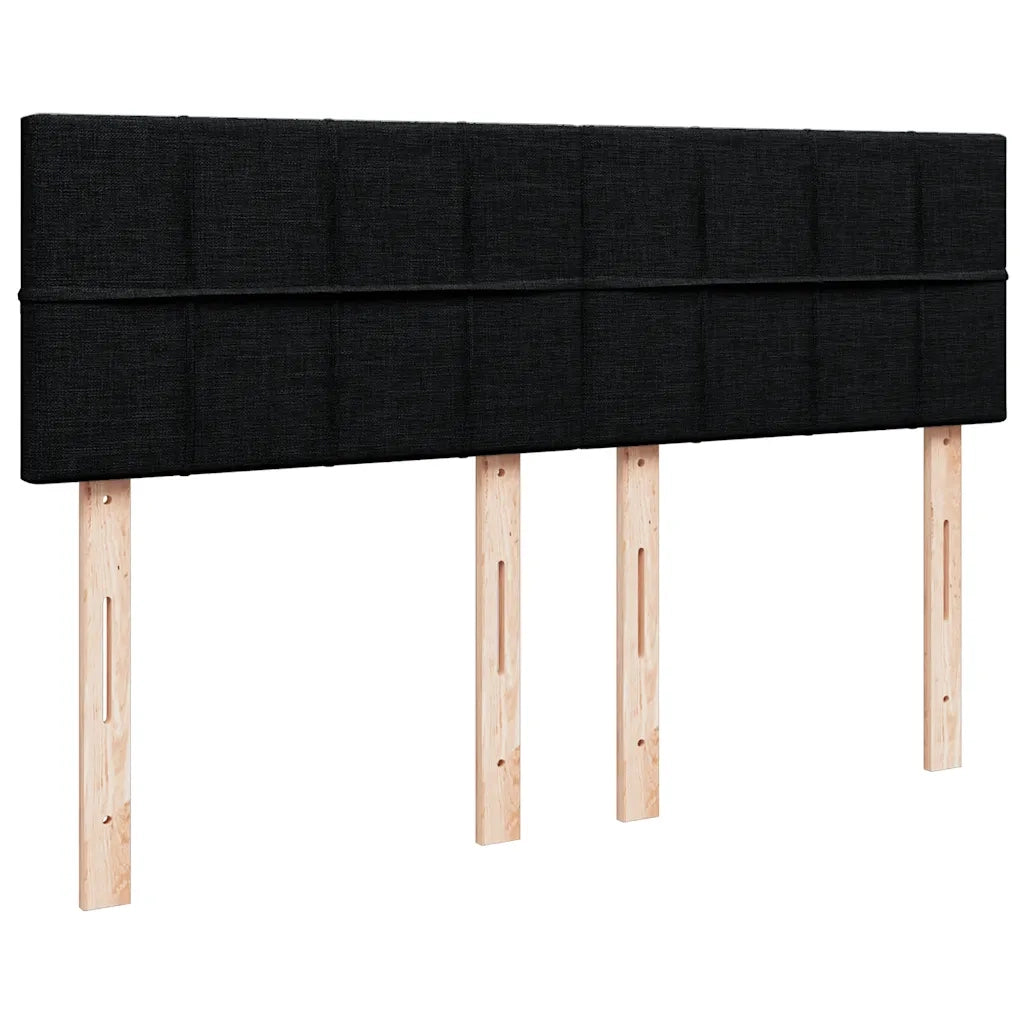 Giroletto a Molle con Materasso Nero 160x200 cm in Tessuto 3285941