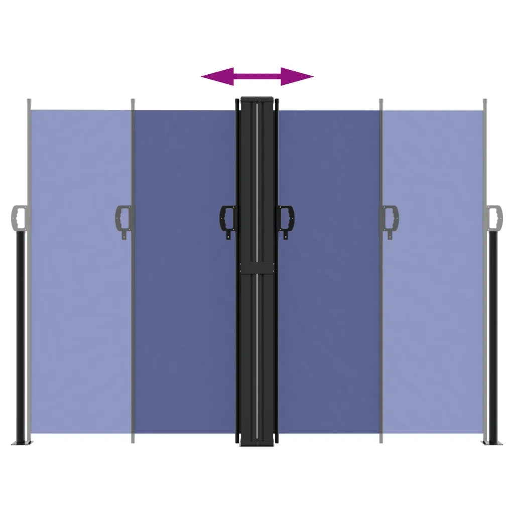 Tenda da Sole Laterale Retrattile Blu 180x1000 cm