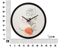 Orologio da Muro Flower 1 Ø 40x3,5 cm in Ferro e Vetro
