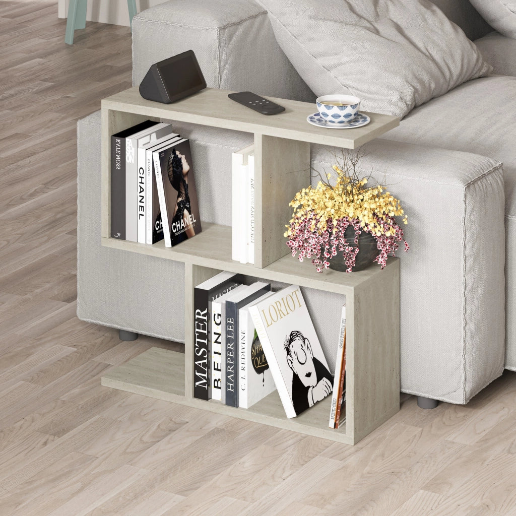 Tavolino in legno "Homemania" - 60 x 60 x 20 cm - Beige