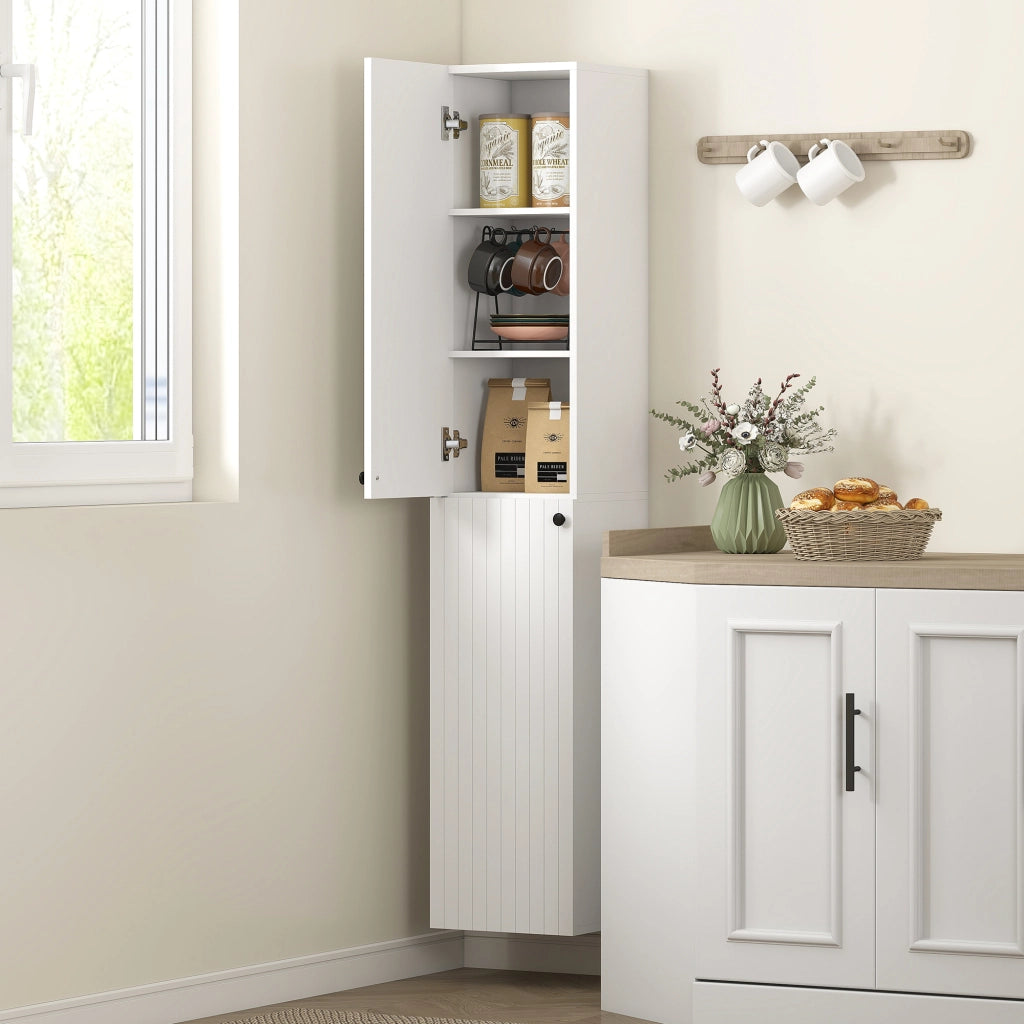 Armadietto da Bagno ¨C Zephmum ¨C Bianco 6 Ripiani MDF