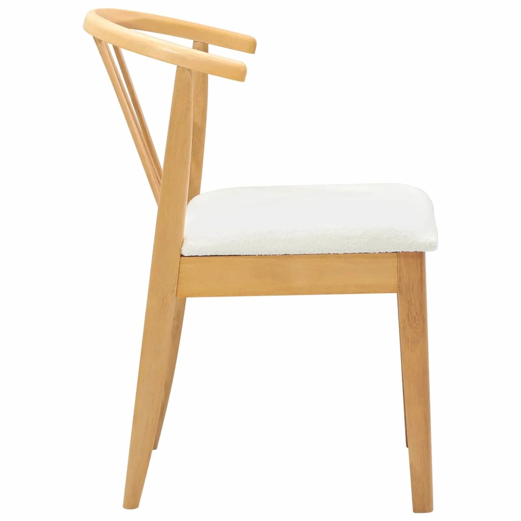 Sedia da pranzo 2 pcs Naturale e Bianco 42020401