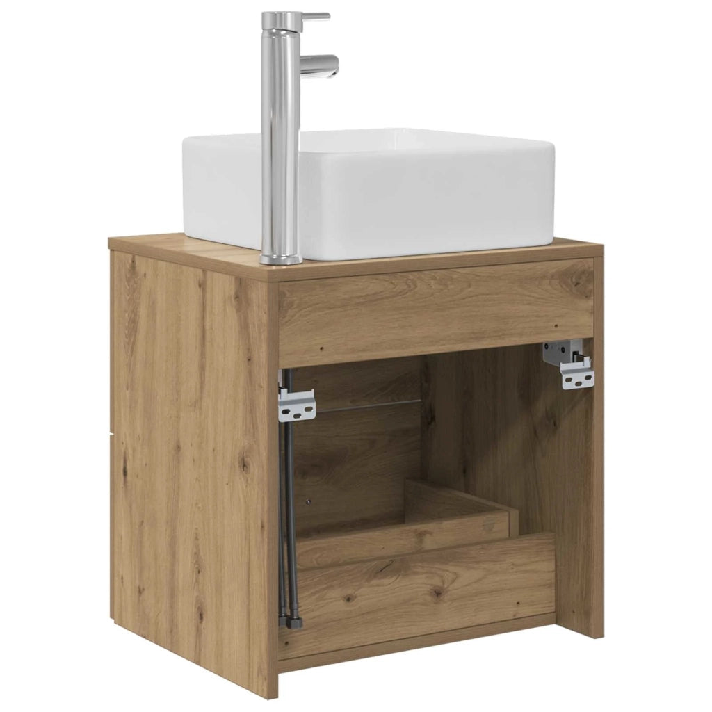 Mobile Lavabo da Parete Rovere Artigianale 53 x 34,5 x 63 cm