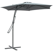 Ombrellone da Giardino ?293cm con Base a Croce ¨C zephmum ¨C Grigio Scuro Antracite