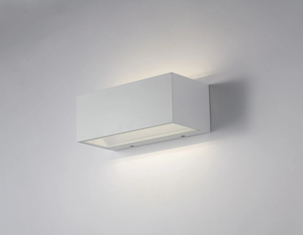 APPLIQUE BIEMISSIONE LED TWIN BIANCA 18W 2150LM CCT 3000K / 4000K IP54 22X8,5X10,3CM