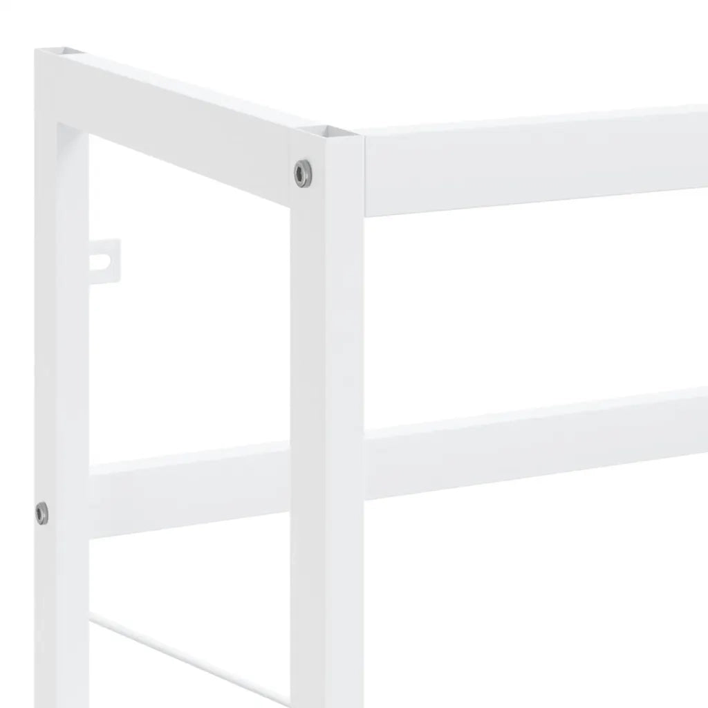 Struttura per Lavabo da Bagno Bianca 59x38x83 cm in Ferro 338497